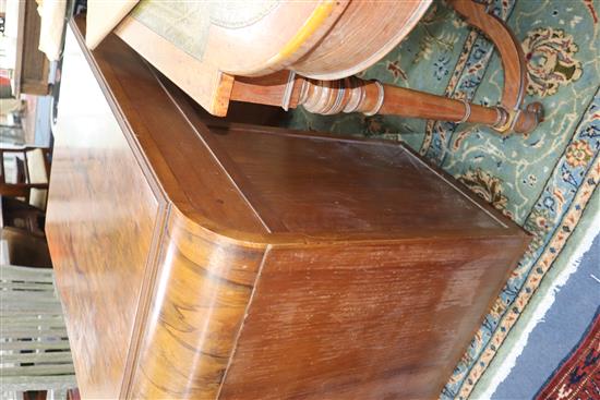 An Art Deco figured walnut desk W.109cm